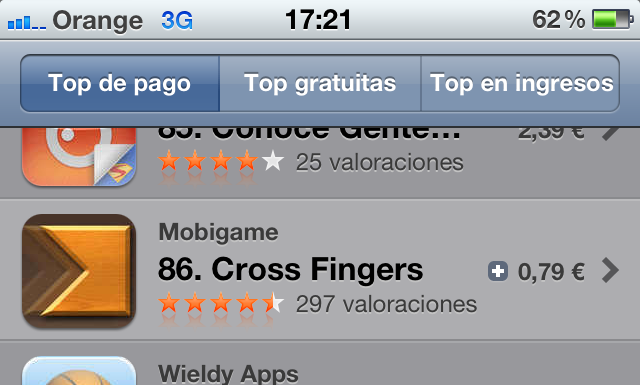 Datos de descarga del «Monkey Tunes» Ranking App Store