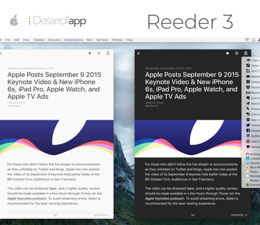 Reeder 3 uno de los mejores lectores de noticias