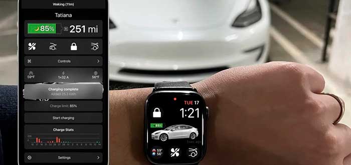 Características principales de la App Tesla Apple Watch